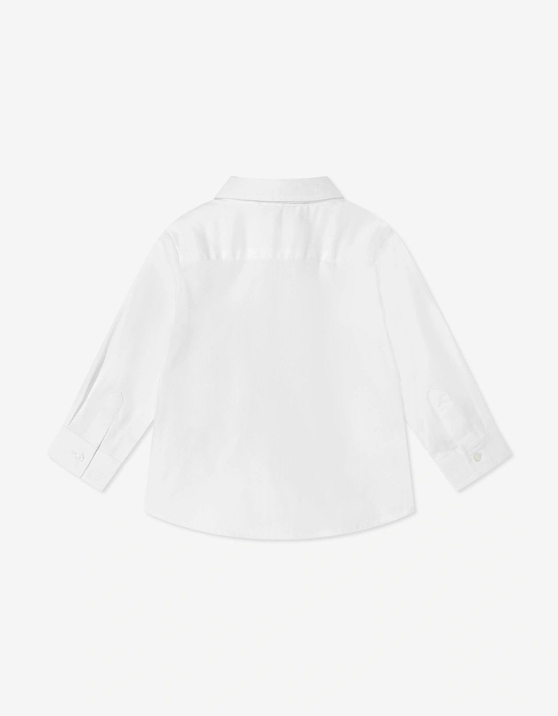 Baby Boys Teddy Bear Shirt in White