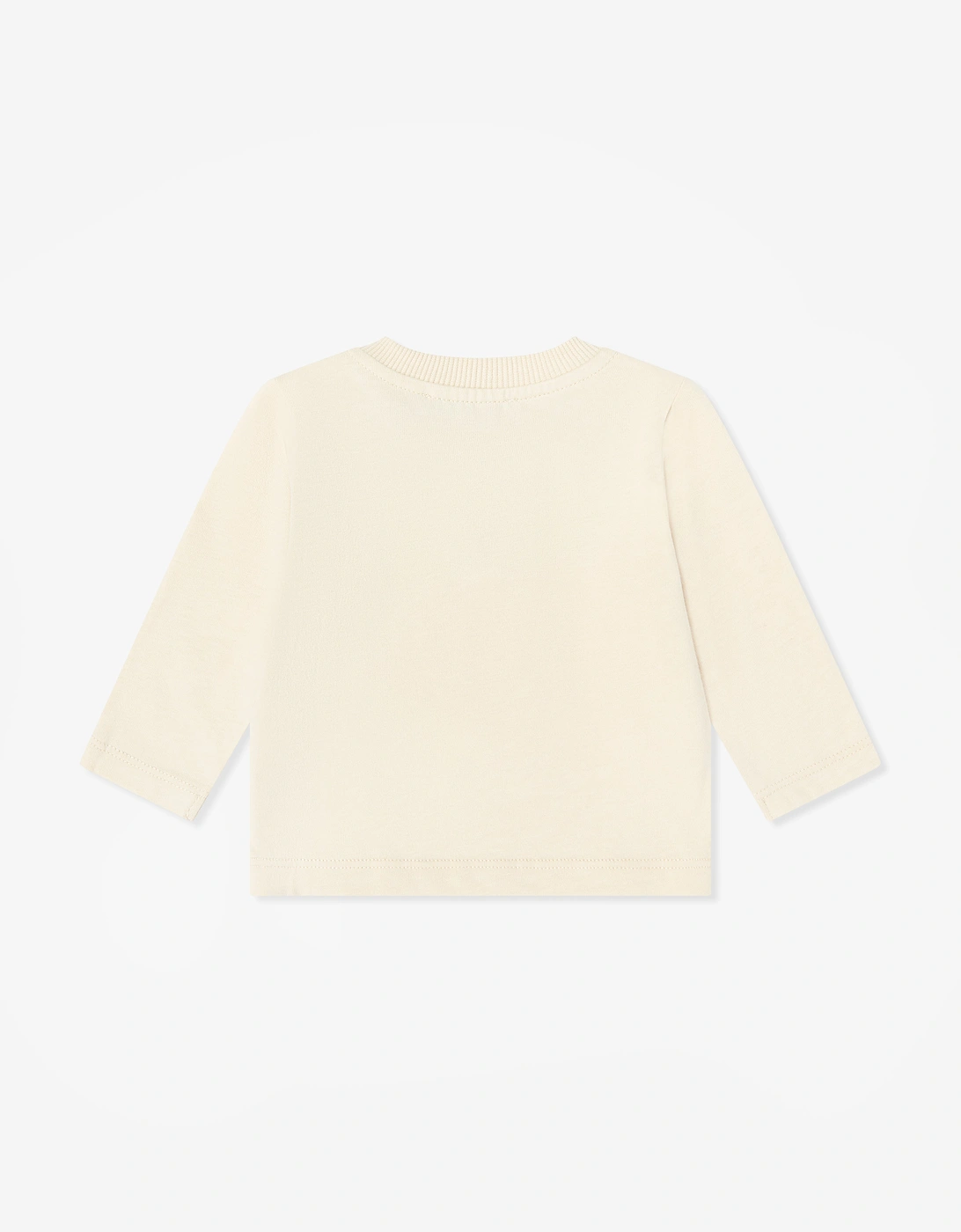 Baby Long Sleeve Logo T-Shirt in Beige