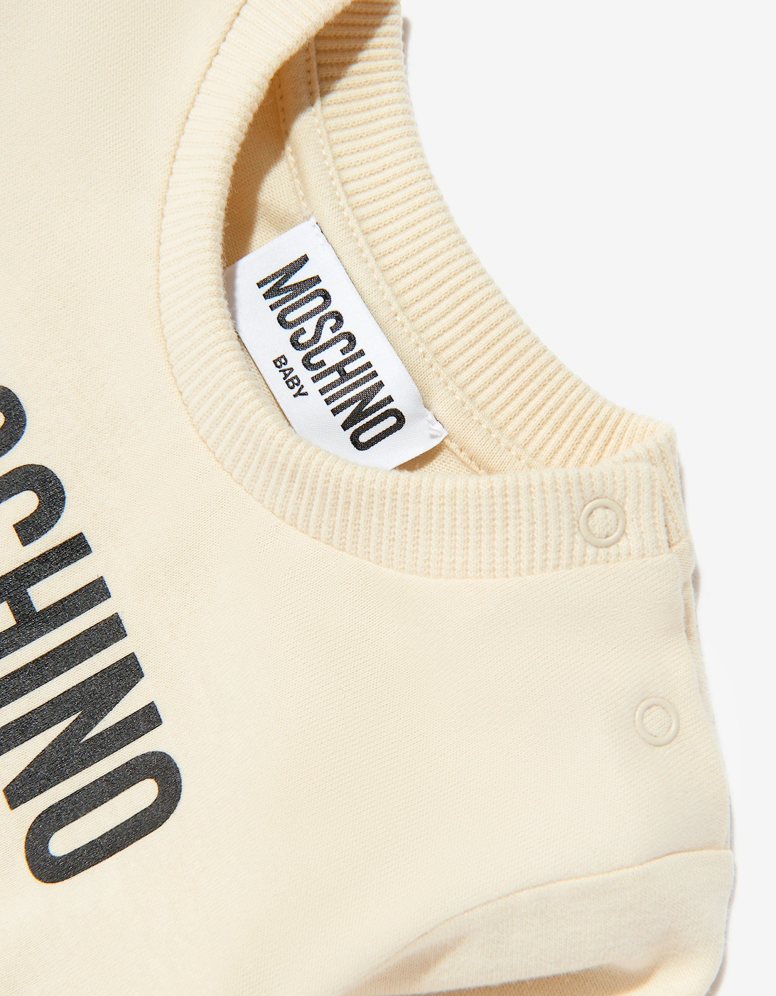 Baby Long Sleeve Logo T-Shirt in Beige