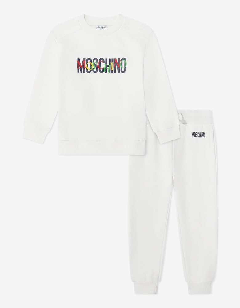 Kids Logo Tracksuit in Ivory