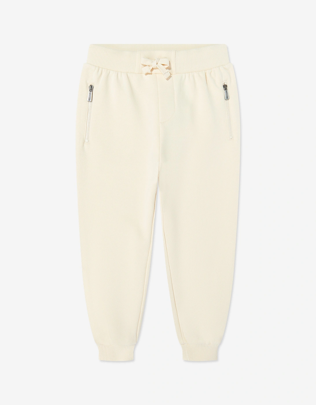 Moschino Boys Cream Teddy Bear Logo Joggers In Ivory - Size: 5 Years Kids