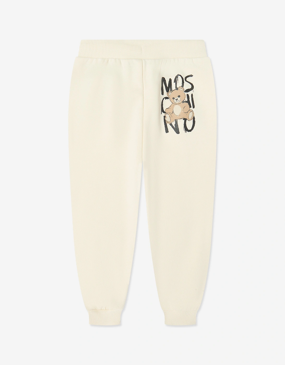Kids Teddy Bear Logo Joggers in Ivory