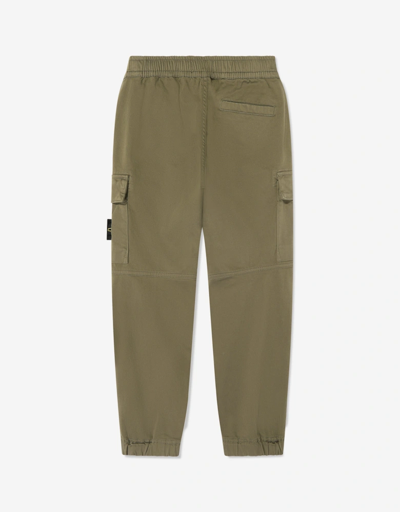 Boys Cargo Trousers in Green