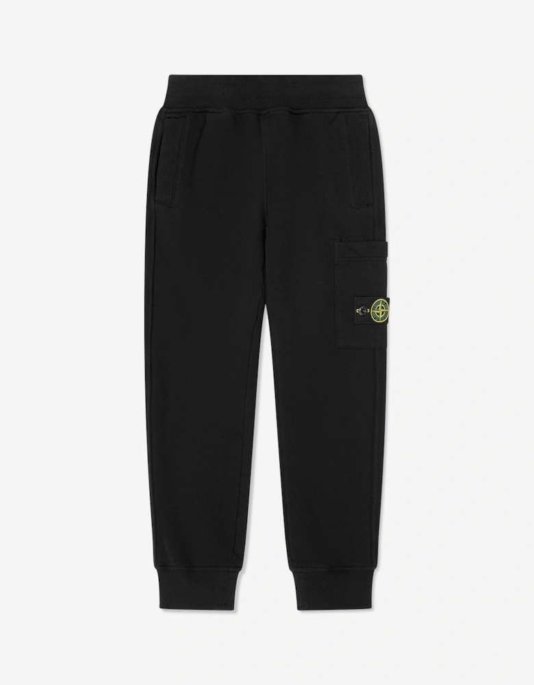 Boys Pocket Logo Joggers in Black