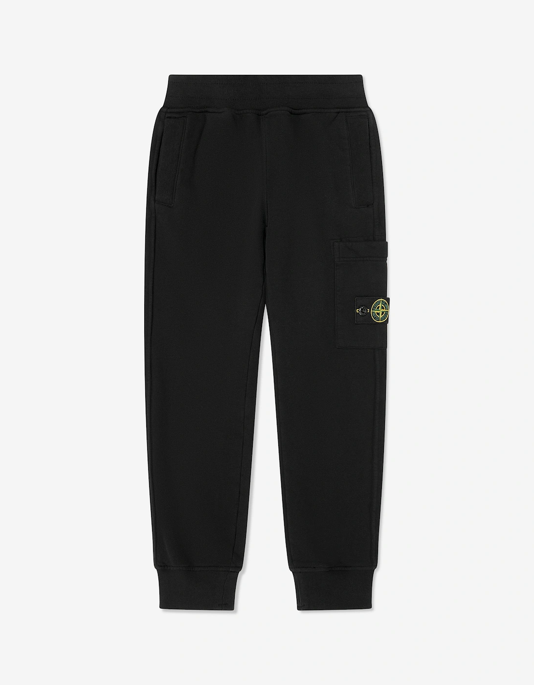 Stone Island Boys Pocket Logo Joggers in Black - Size: 3 years