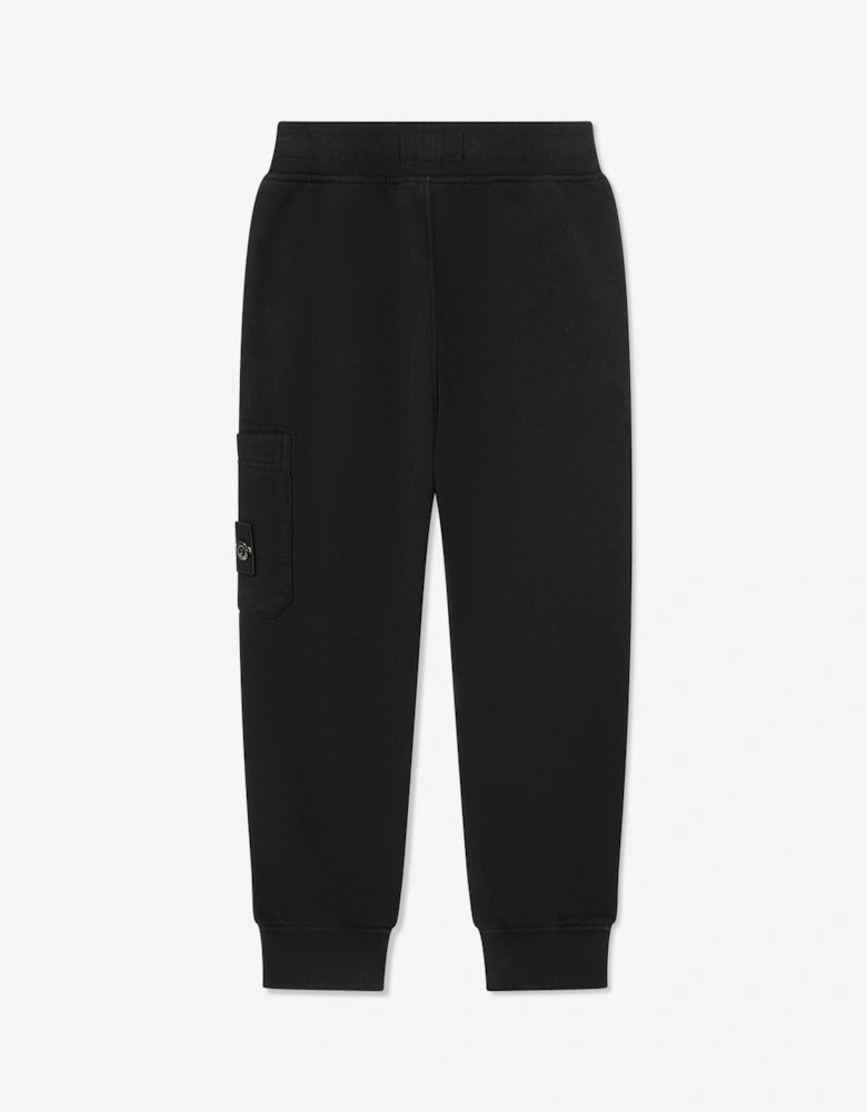 Boys Pocket Logo Joggers in Black
