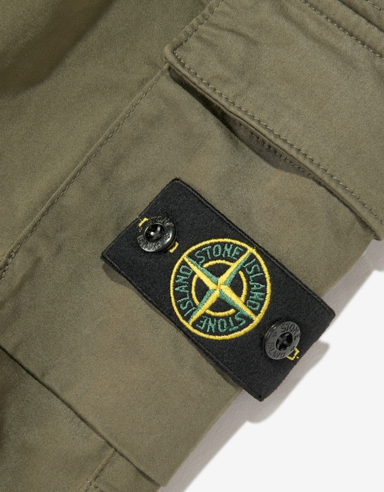 Boys Cargo Trousers in Green