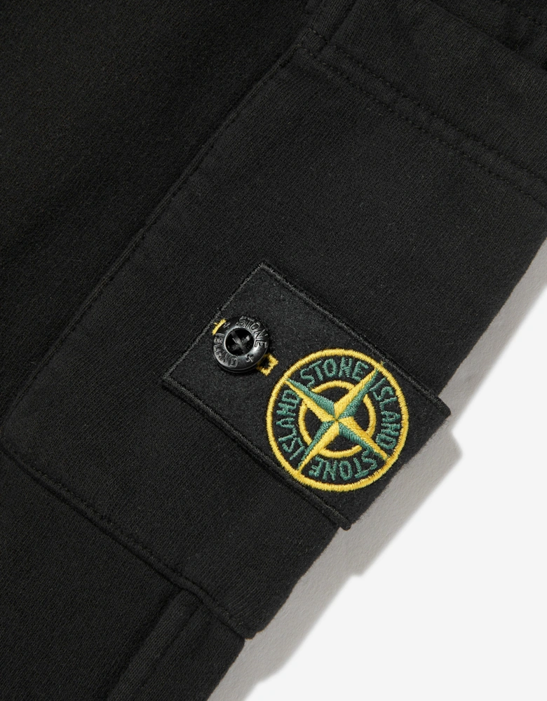 Boys Pocket Logo Joggers in Black