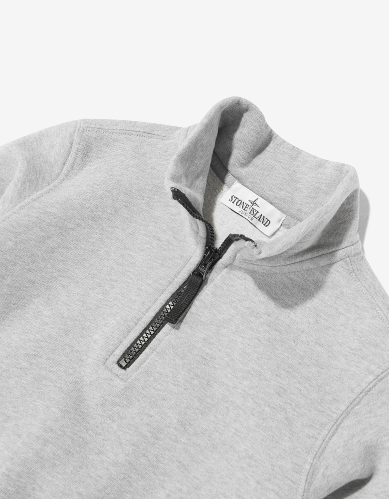 Boys Half Zip Sweatshirt in Grey