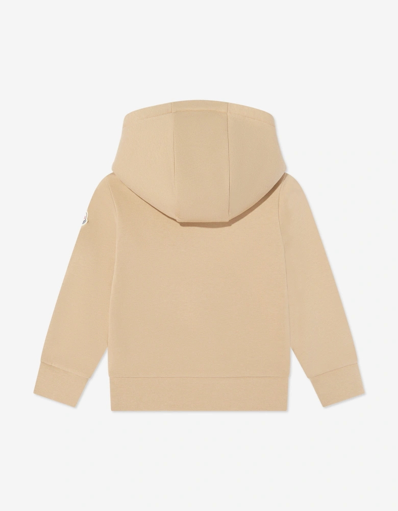 Boys Logo Hoodie in Beige