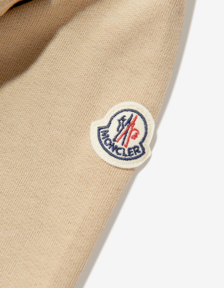 Boys Logo Hoodie in Beige