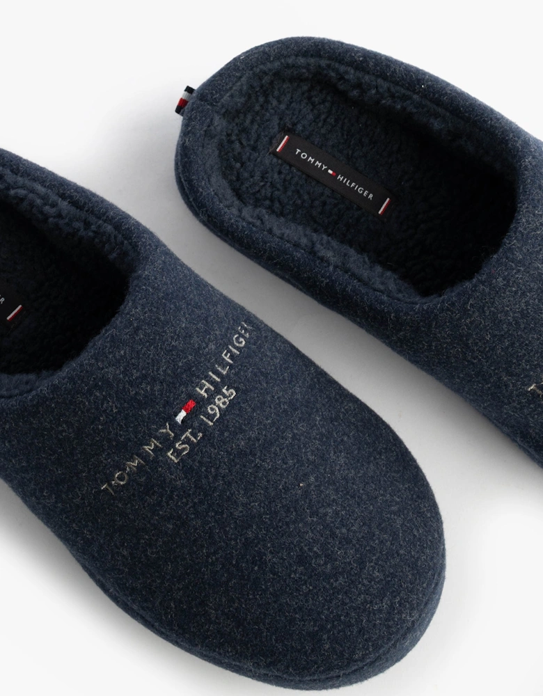 HILFIGER FELT HOUSE Mens House Slippers Desert Sky