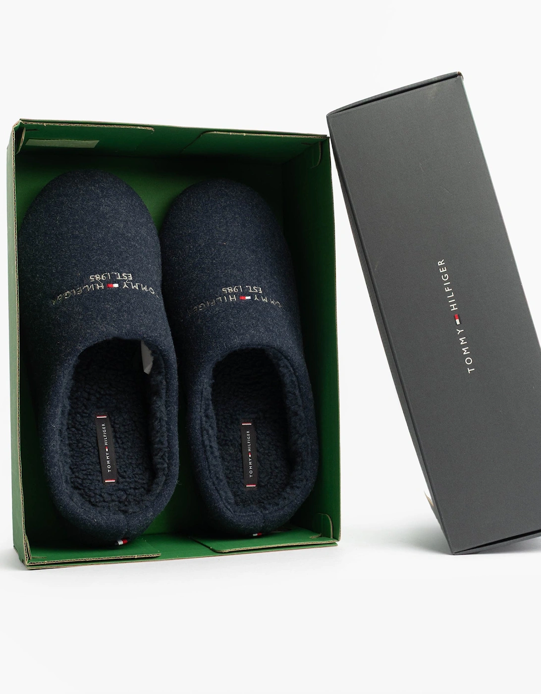 HILFIGER FELT HOUSE Mens House Slippers Desert Sky