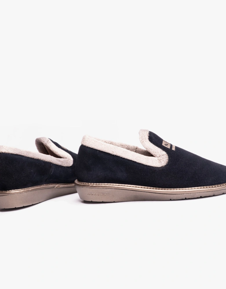 AFELPADO MARINO Womens Full Slipper Marine Blue