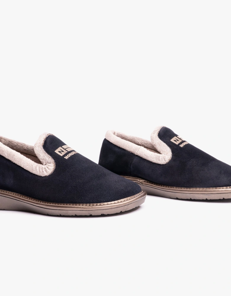 AFELPADO MARINO Womens Full Slipper Marine Blue