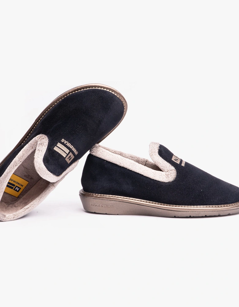 AFELPADO MARINO Womens Full Slipper Marine Blue