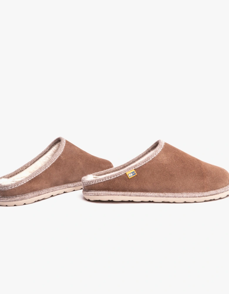 AFELPADO PIEDRA Womens Mule Slippers Brown