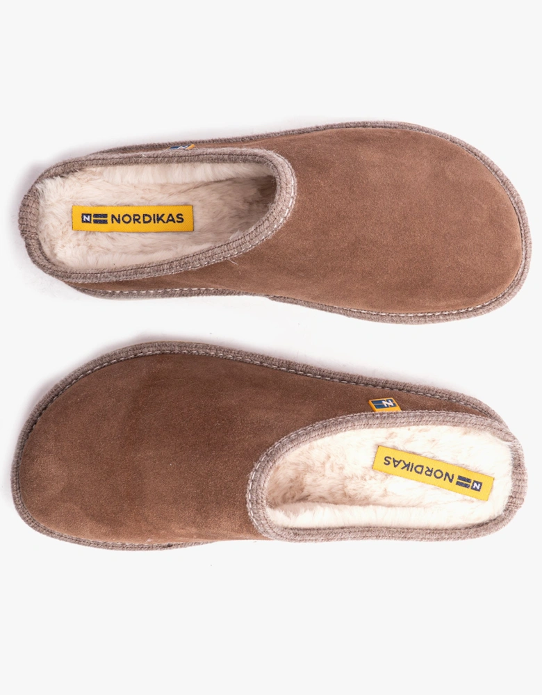 AFELPADO PIEDRA Womens Mule Slippers Brown