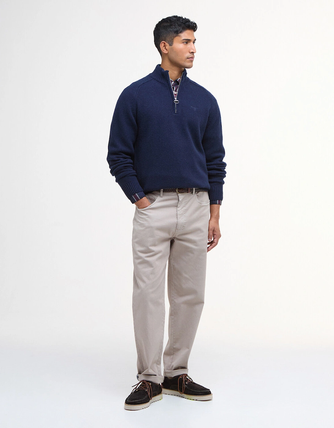 Grangetown Half Zip Knitted Jumper - Navy Blue
