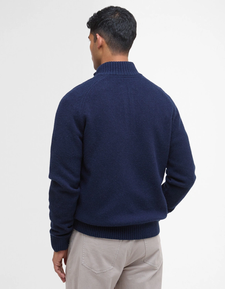 Grangetown Half Zip Knitted Jumper - Navy Blue