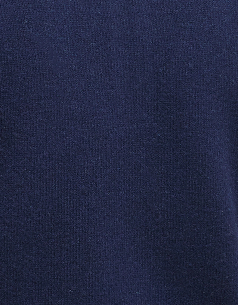 Grangetown Half Zip Knitted Jumper - Navy Blue