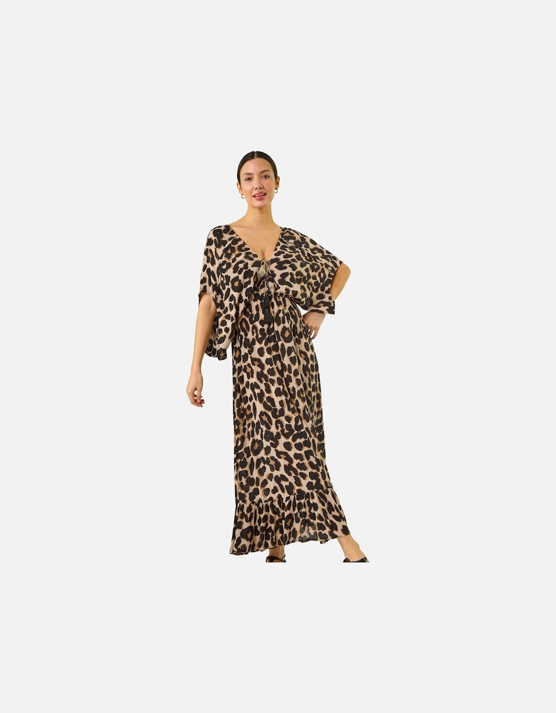 Animal Print Boho Midi Dress, 2 of 1