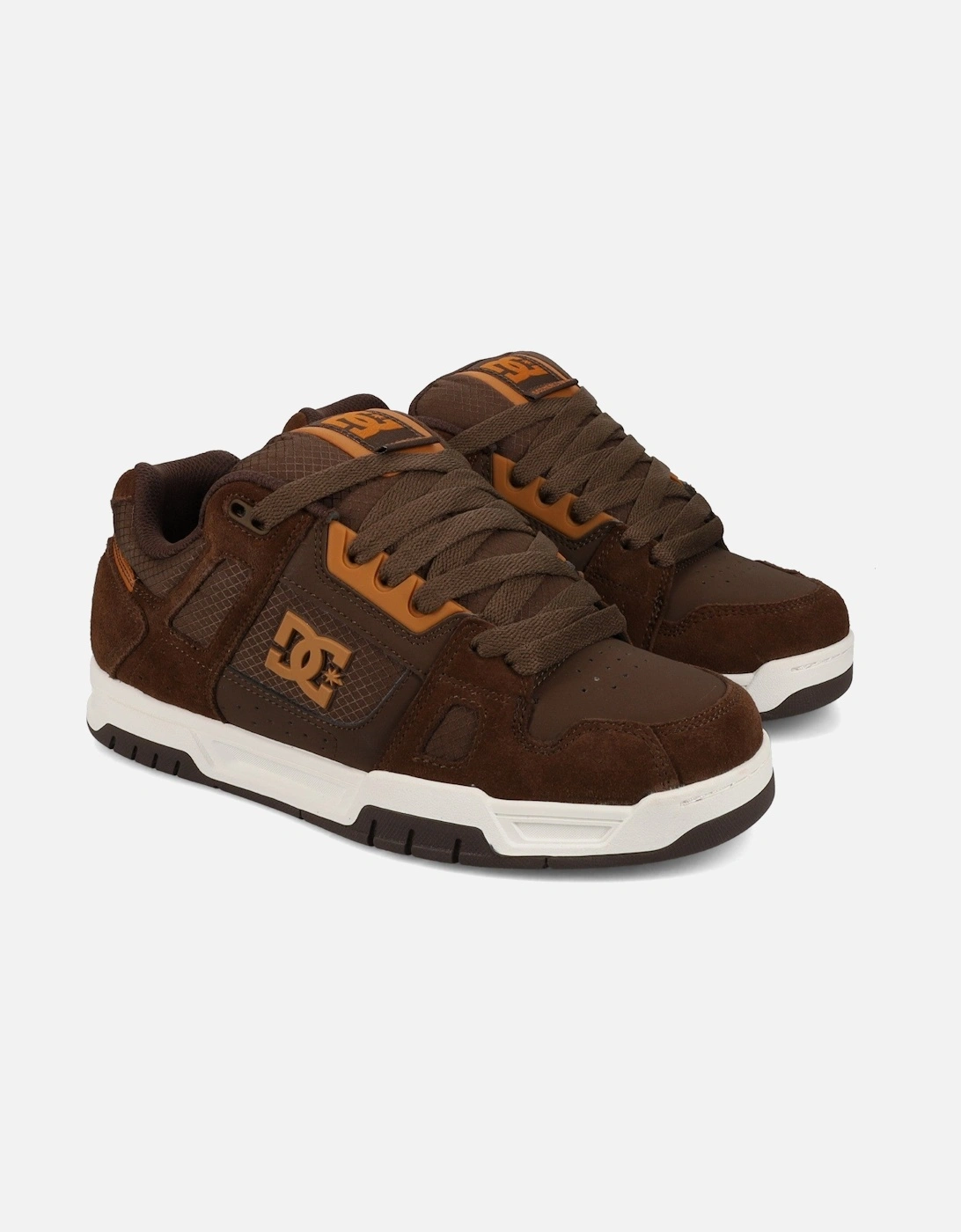 Mens Stag Low Rise Suede Leather Skate Trainers, 2 of 1