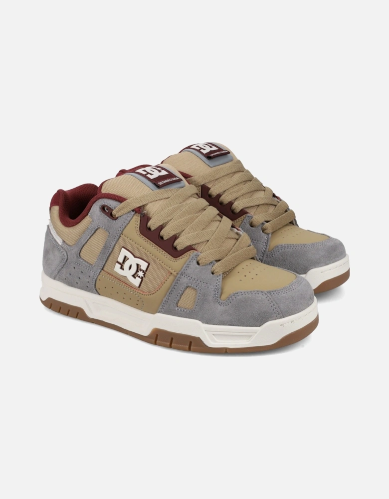 Mens Stag Low Rise Suede Leather Skate Trainers