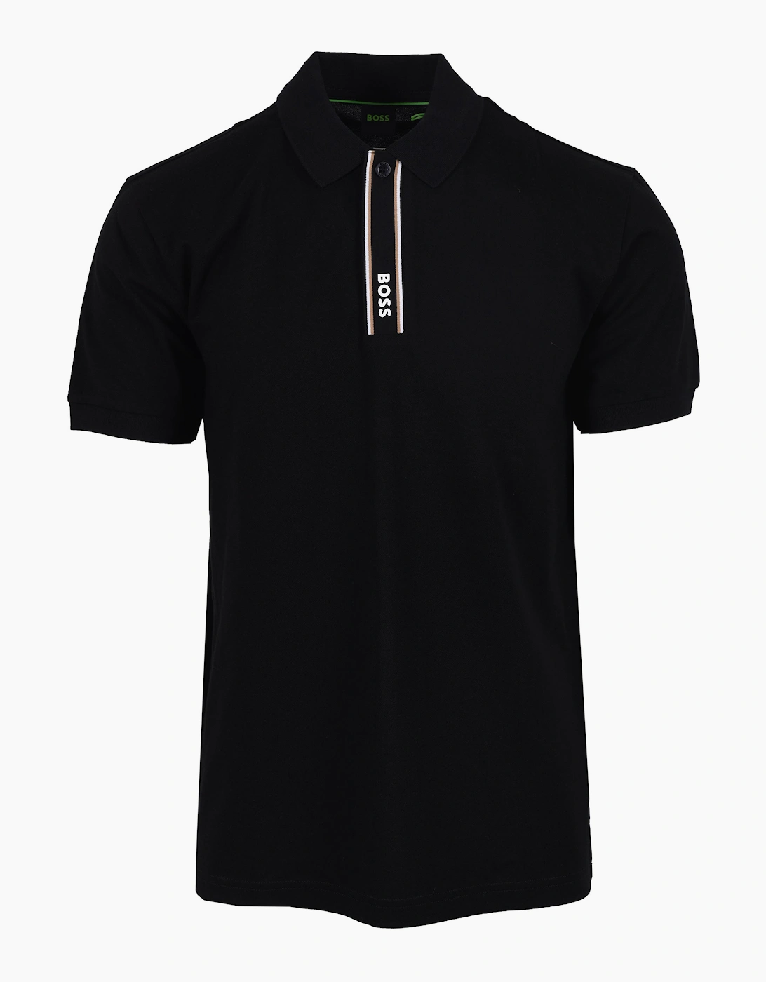 Men's Boss Green PL Paddy Polo Shirt Black - Size: 38