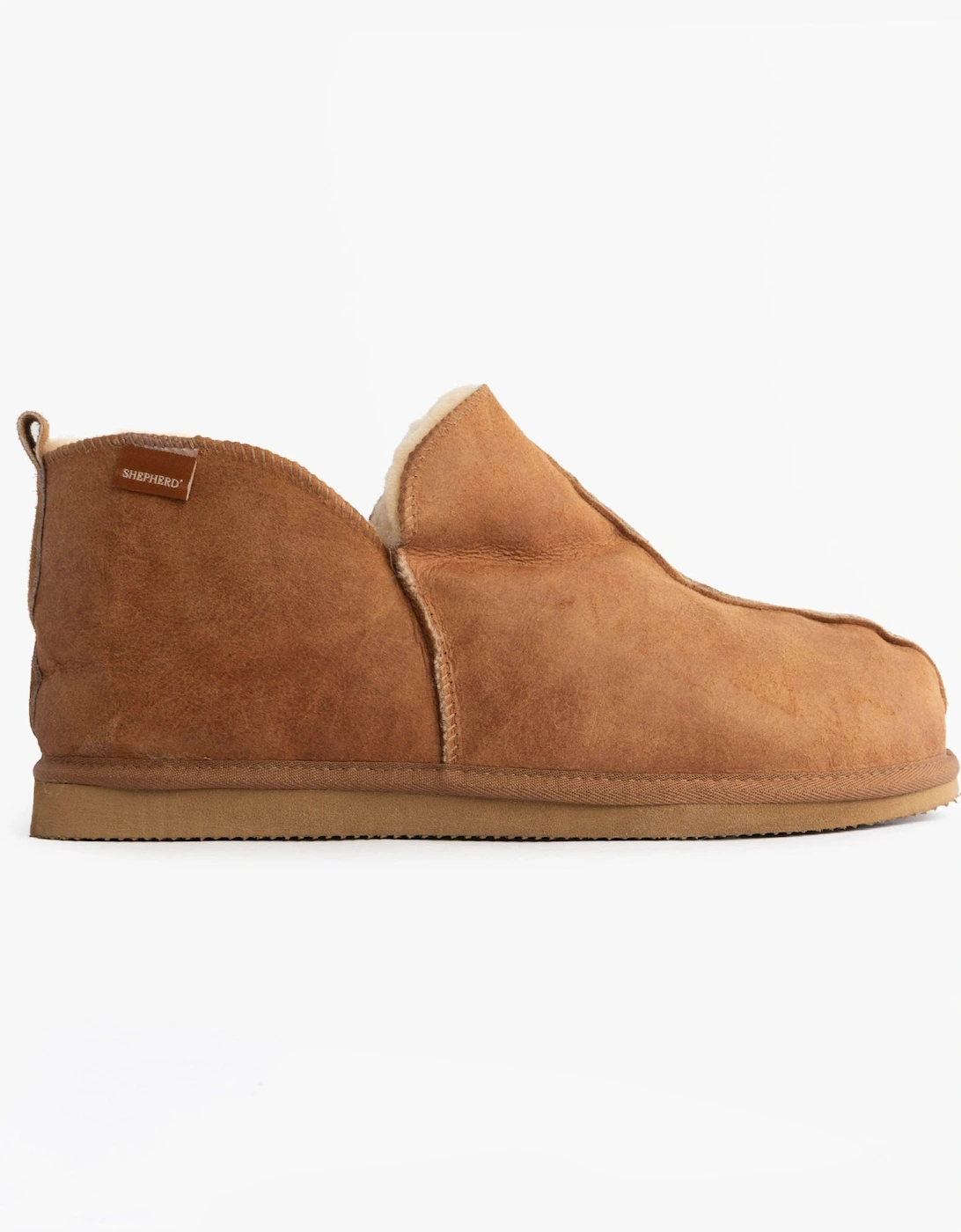 ANTON Mens Sheepskin Slipper Boots Brown, 7 of 6