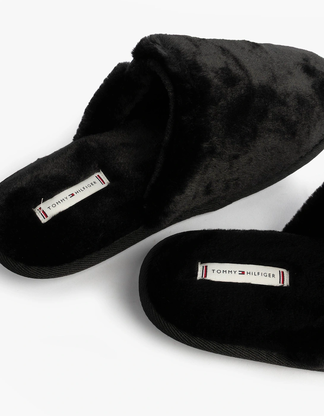 TH FAUX FUR HOUSE SH Womens Slippers Black
