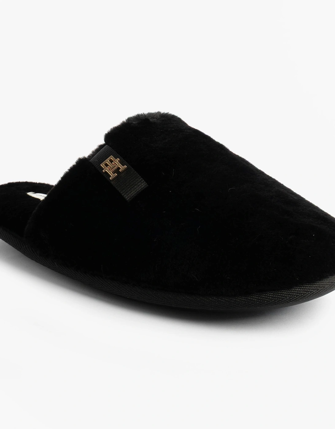 TH FAUX FUR HOUSE SH Womens Slippers Black
