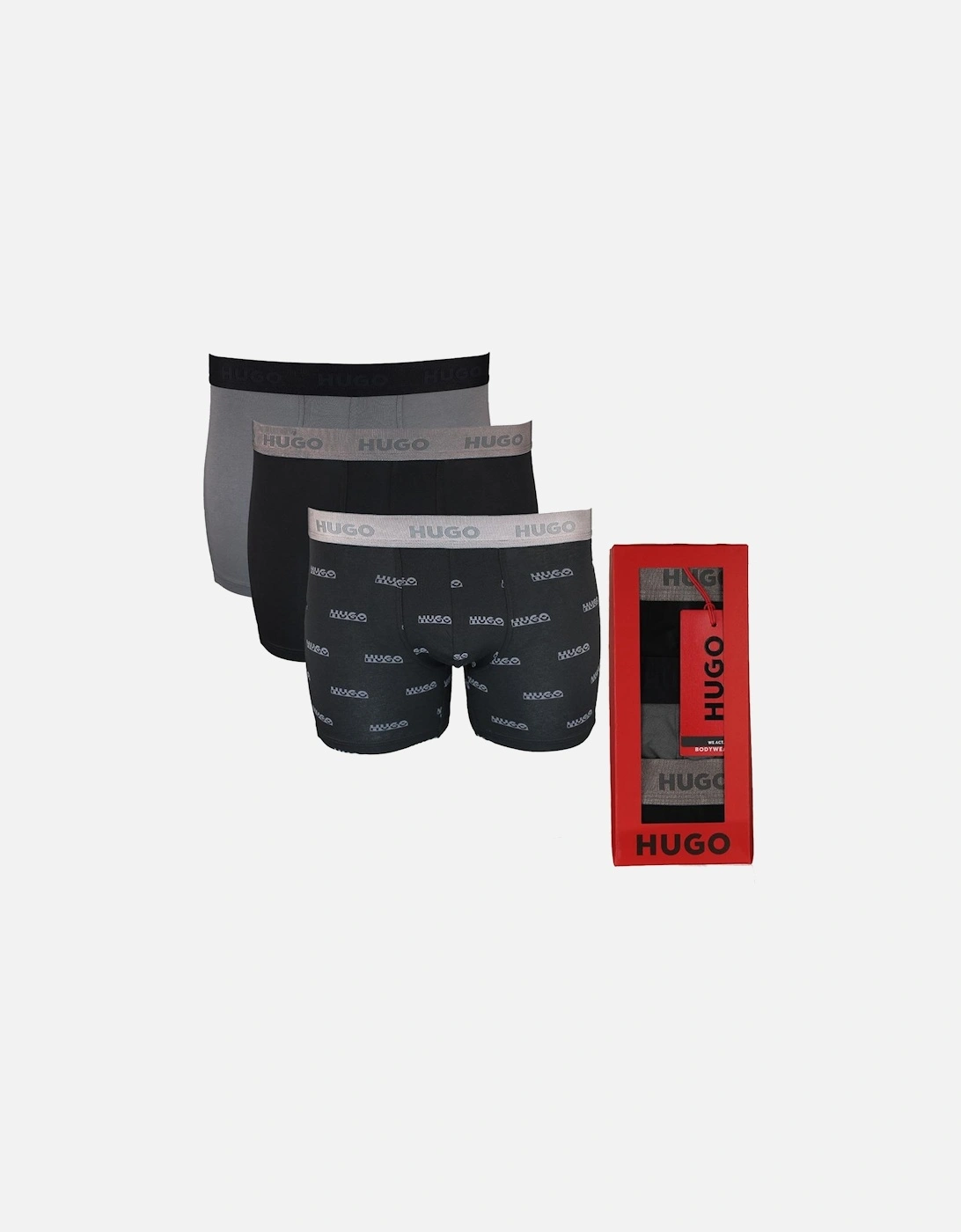 HUGO 3-Pack Boxer Briefs Gift Pack, Black, 4 of 3