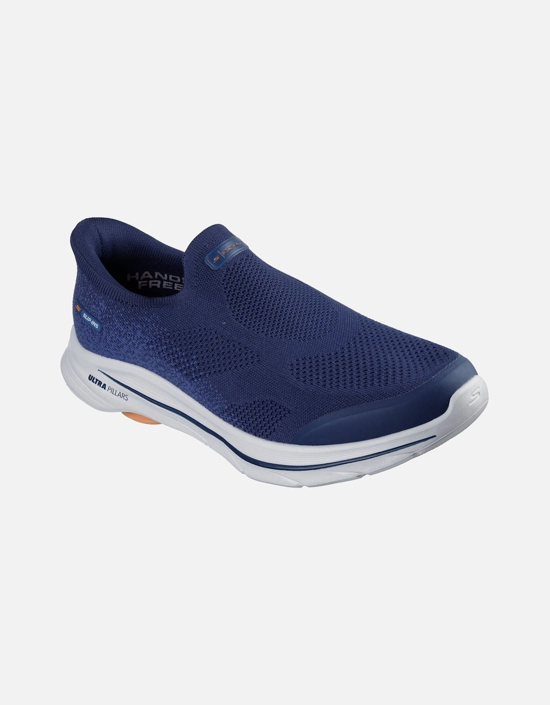 8 Pelayo Textile Men's Navy/Orange Trainers, 6 of 5