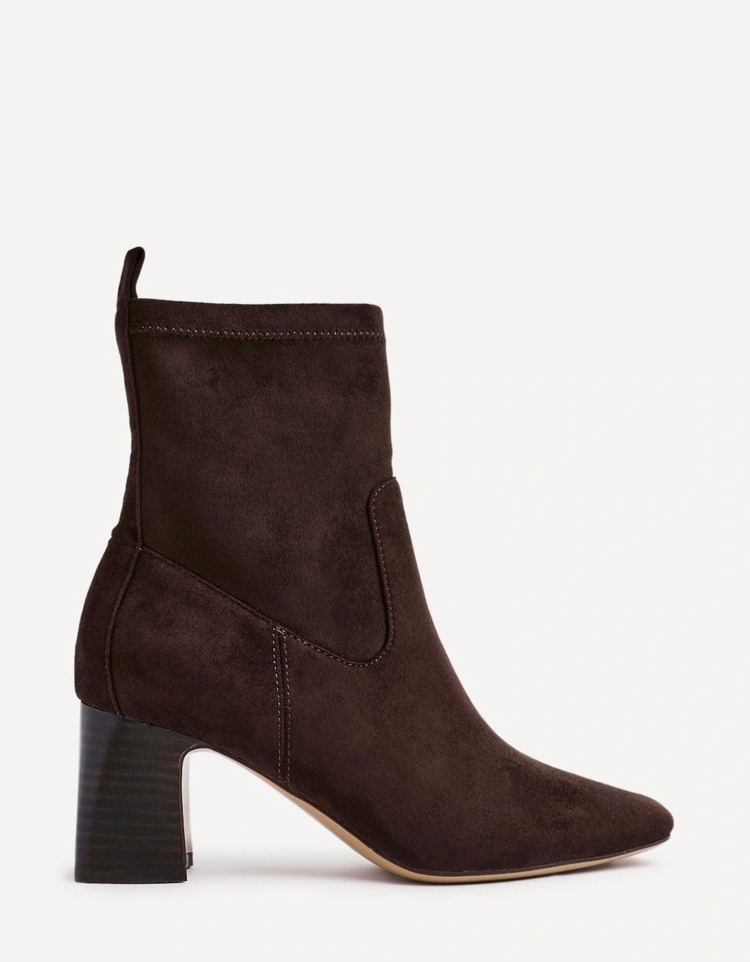 Francisco Brown Faux Suede Heeled Ankle Boot, 2 of 1