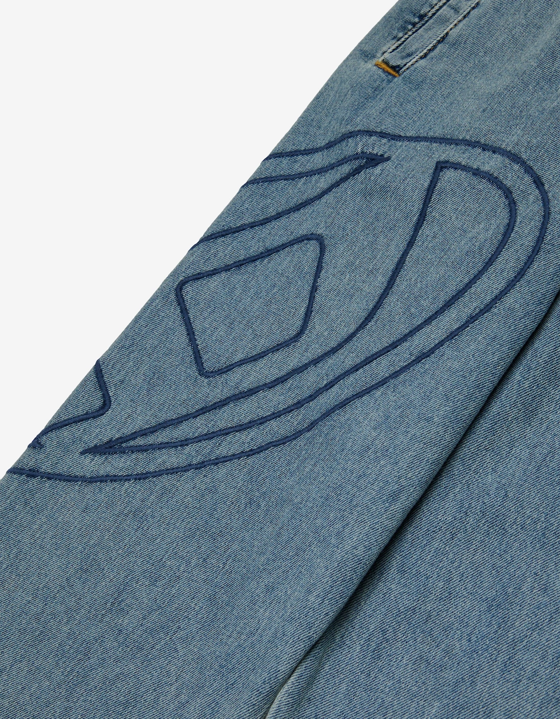 Boys Marbled Denim Jeans in Blue