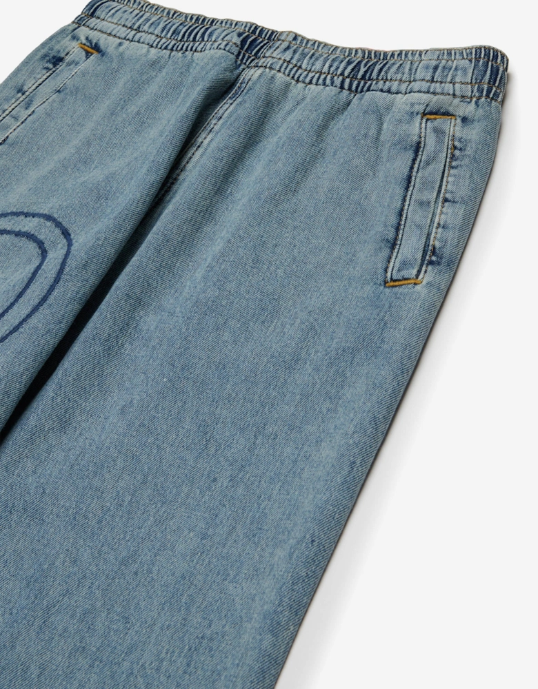 Boys Marbled Denim Jeans in Blue