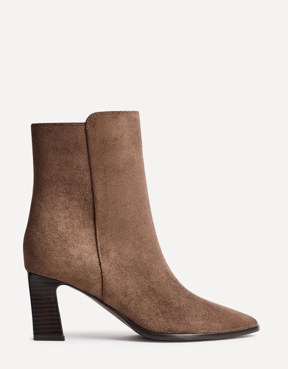 Thorn Brown Suede Stacked Block Heel Ankle Boot, 2 of 1
