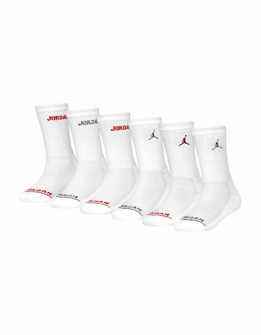 JORDAN LEGEND CREW WHITE SOCKS 6PK BJ0343, 12 of 11