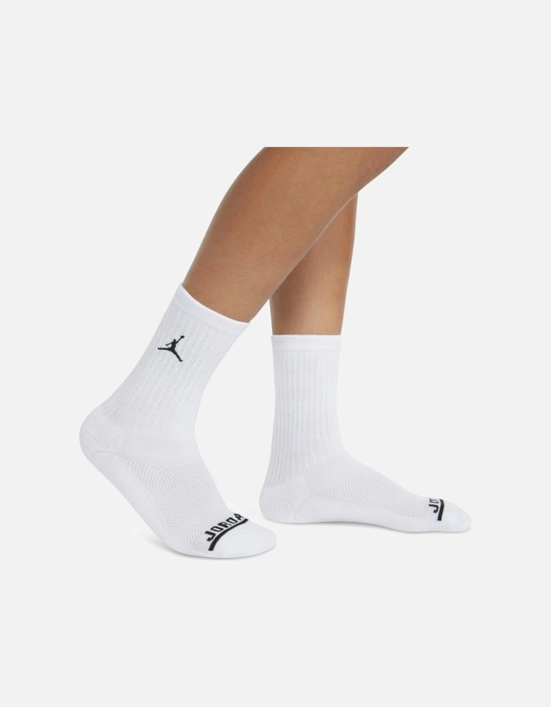 JORDAN LEGEND CREW WHITE SOCKS 6PK BJ0343