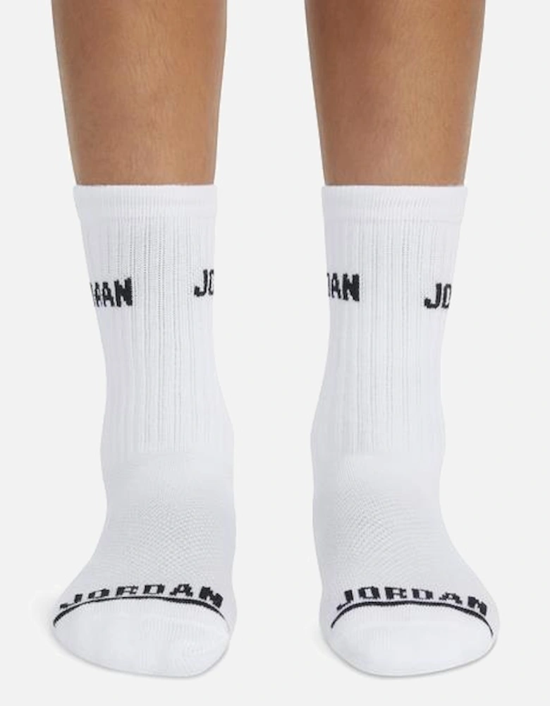 JORDAN LEGEND CREW WHITE SOCKS 6PK BJ0343
