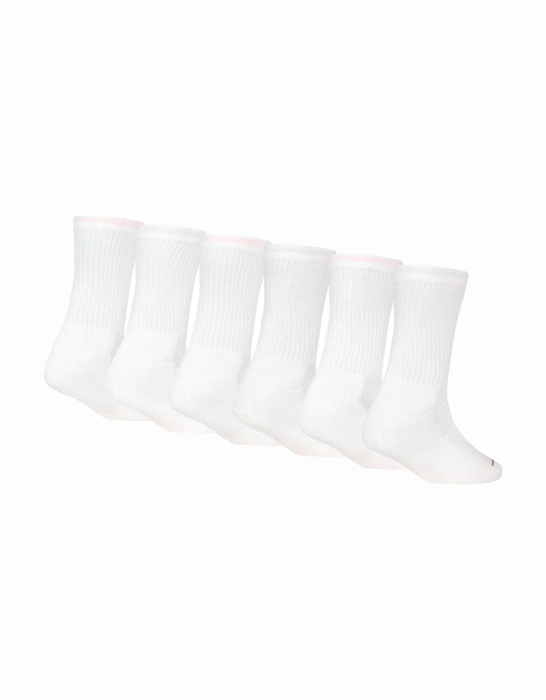 JORDAN LEGEND CREW WHITE SOCKS 6PK BJ0343