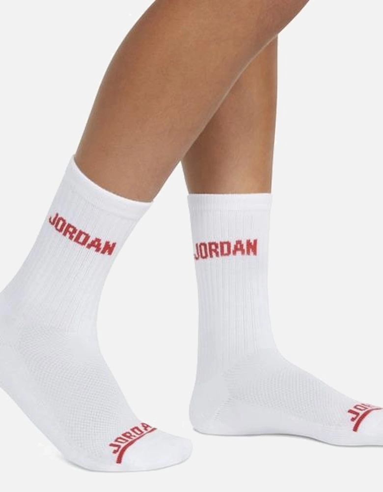 JORDAN LEGEND CREW WHITE SOCKS 6PK BJ0343