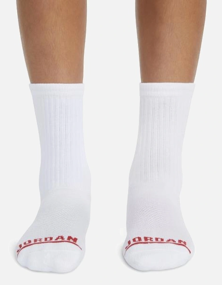 JORDAN LEGEND CREW WHITE SOCKS 6PK BJ0343