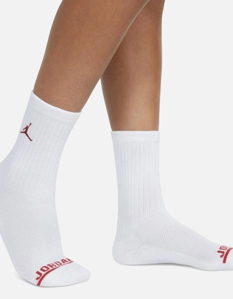 JORDAN LEGEND CREW WHITE SOCKS 6PK BJ0343