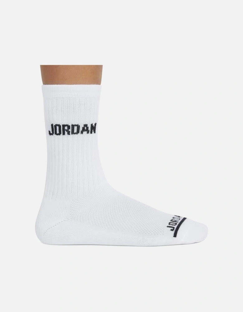 JORDAN LEGEND CREW WHITE SOCKS 6PK BJ0343