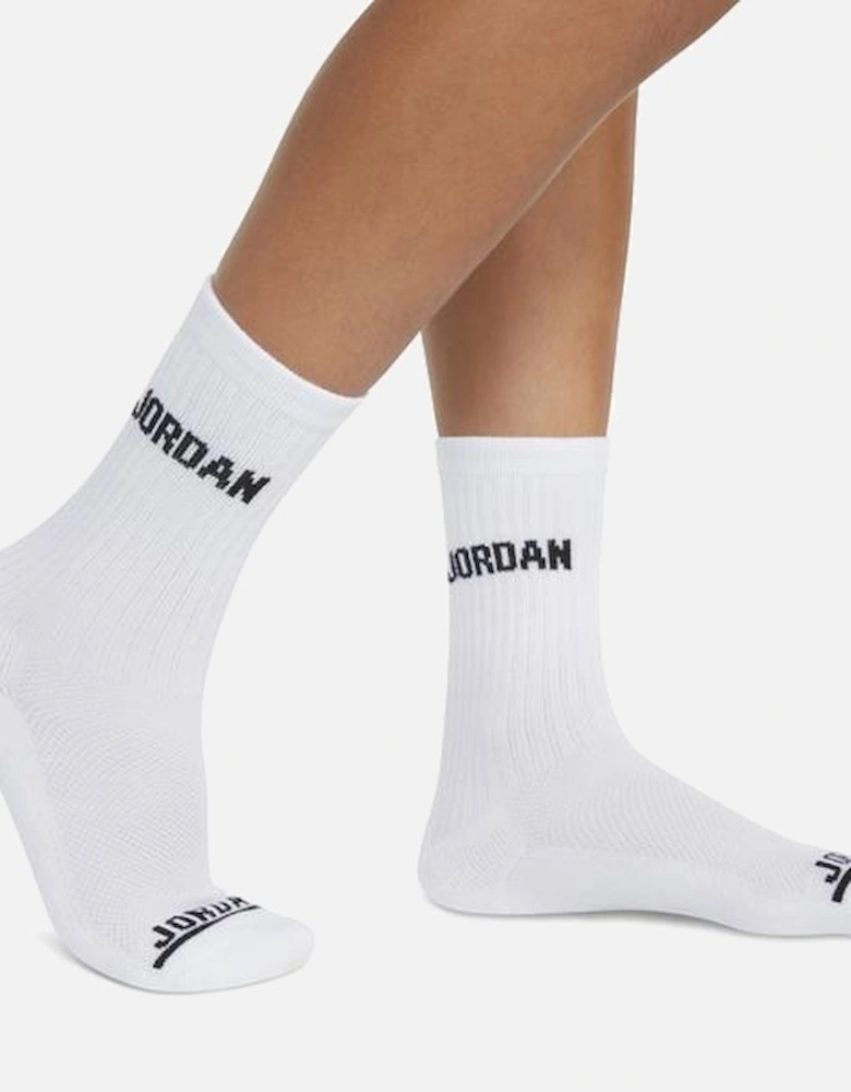 JORDAN LEGEND CREW WHITE SOCKS 6PK BJ0343
