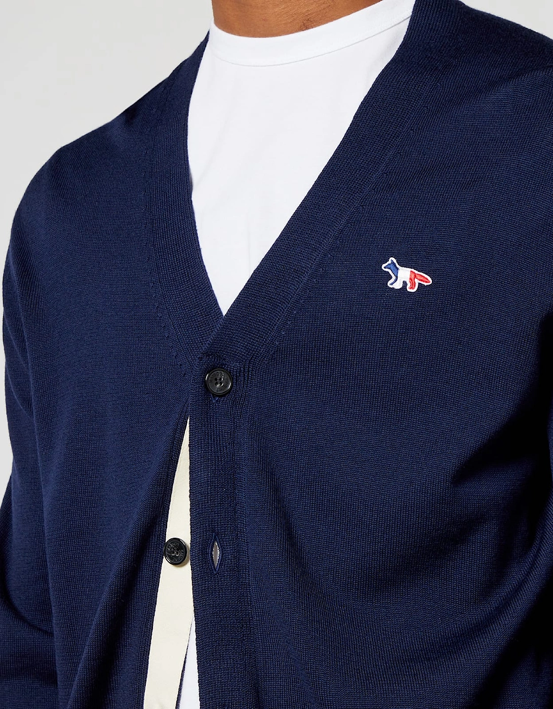 Tricolour Fox Patch Classic Cardigan