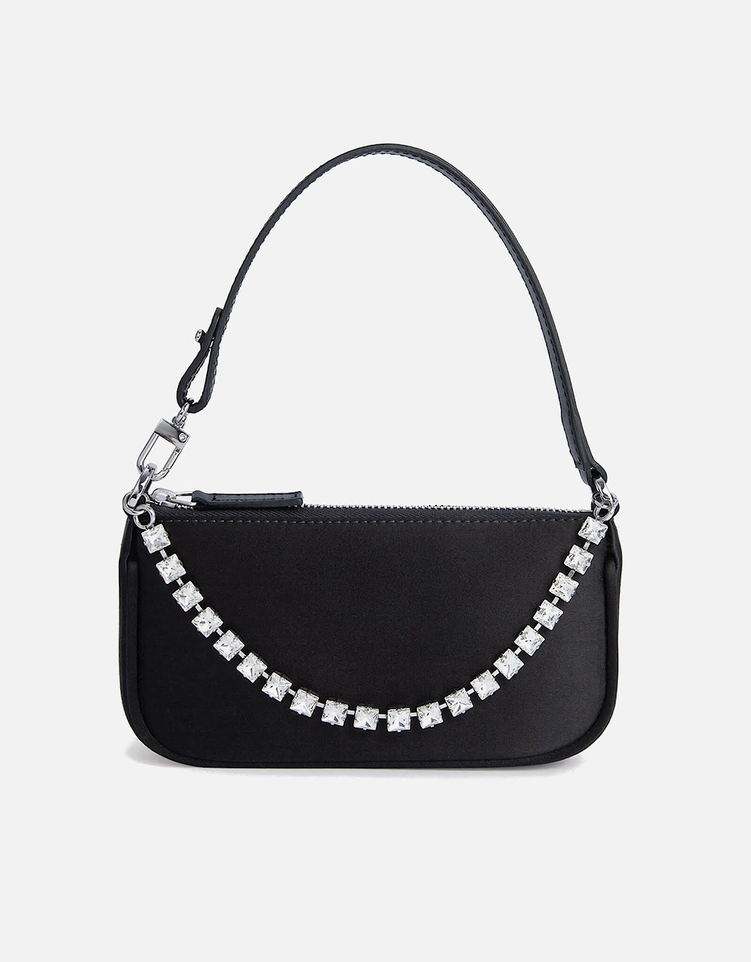 Mini Rachel Silk Satin And Crystal Chain Bag, 3 of 2