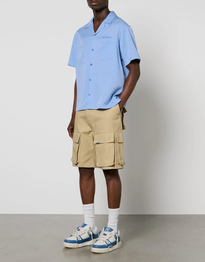 Collar Short Sleeved Bowling Shirt